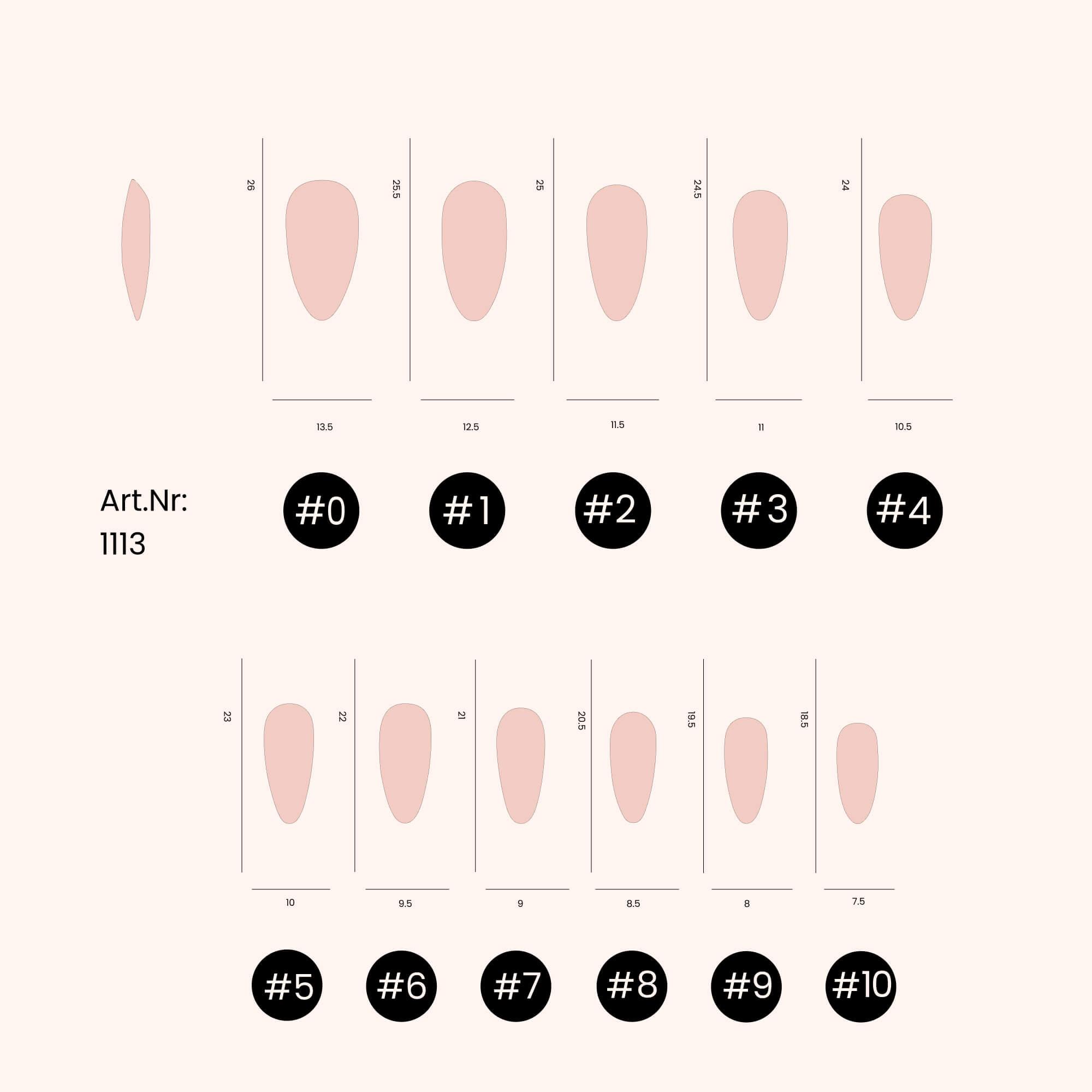 Soft Gel Nail Tips Légère/Long Almond Shape 500 in Tipbox