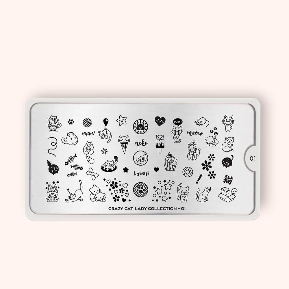 MoYou Stamping Crazy Cat Lady 01