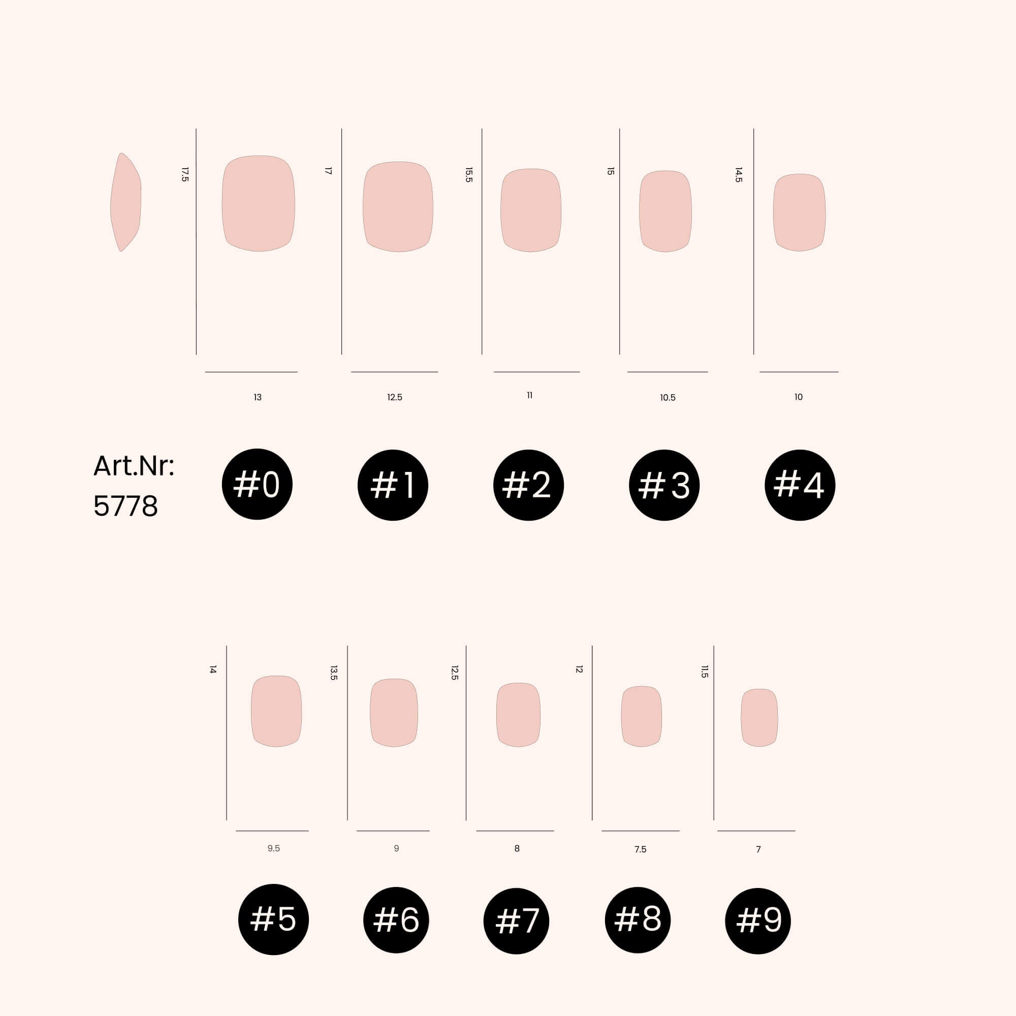 Soft Gel Nail Tips Short Rounded Square Shape 500 in Tipbox