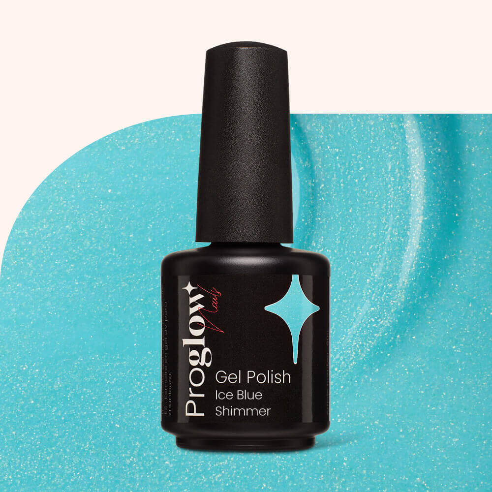 Gel Polish Shellac Ice Blue Shimmer