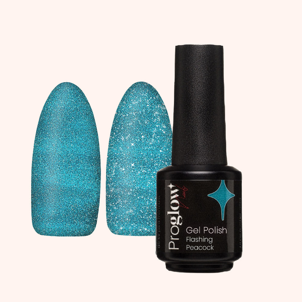 Gel Polish Gellak Flashing Blue Peacock
