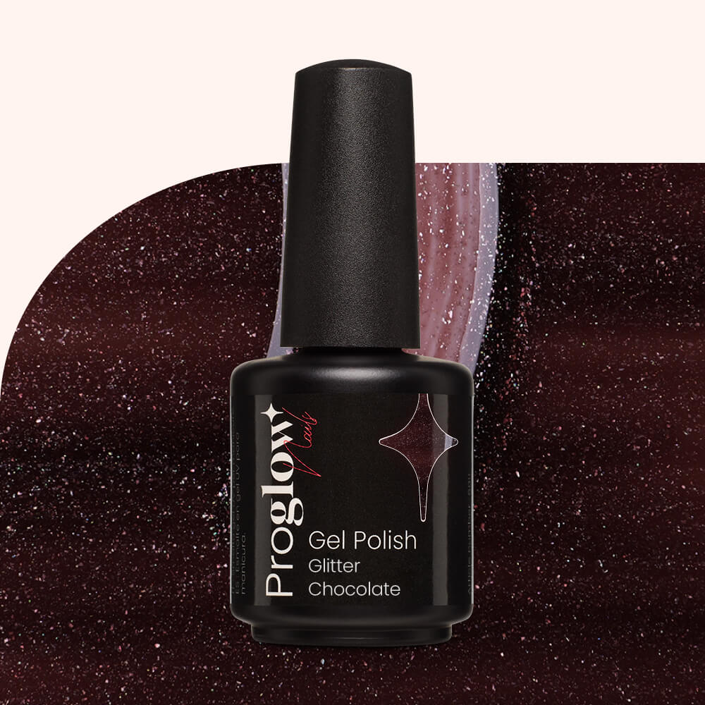 Gel Polish Gellak Glitter Chocolate