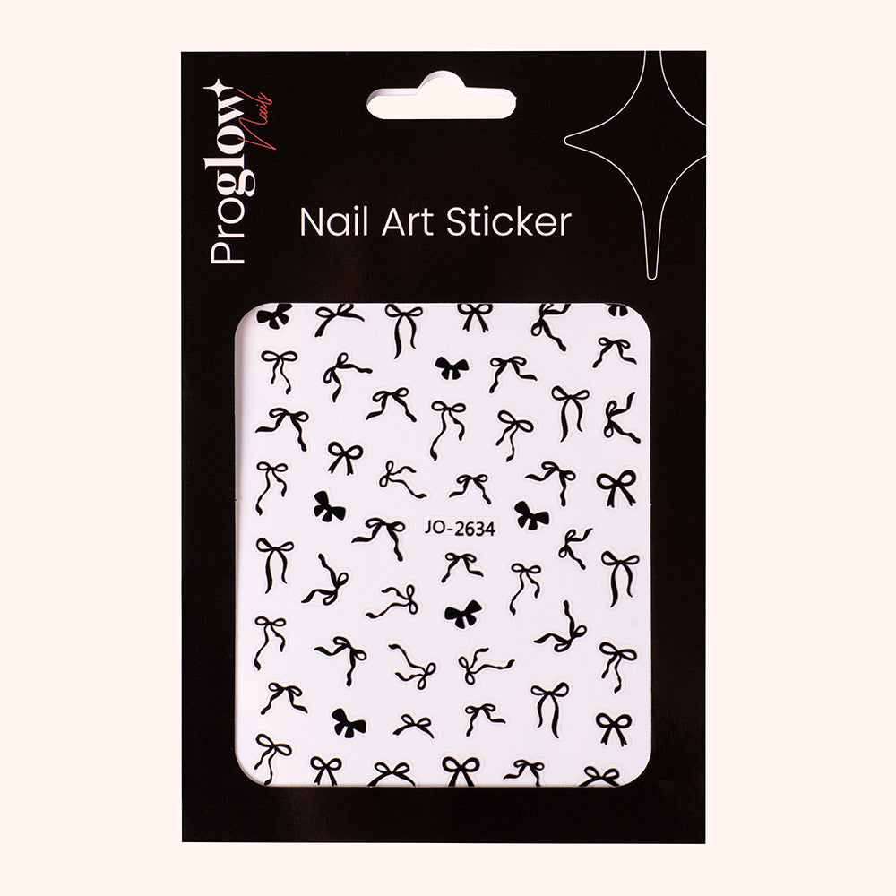Nail Sticker Ribbon Black