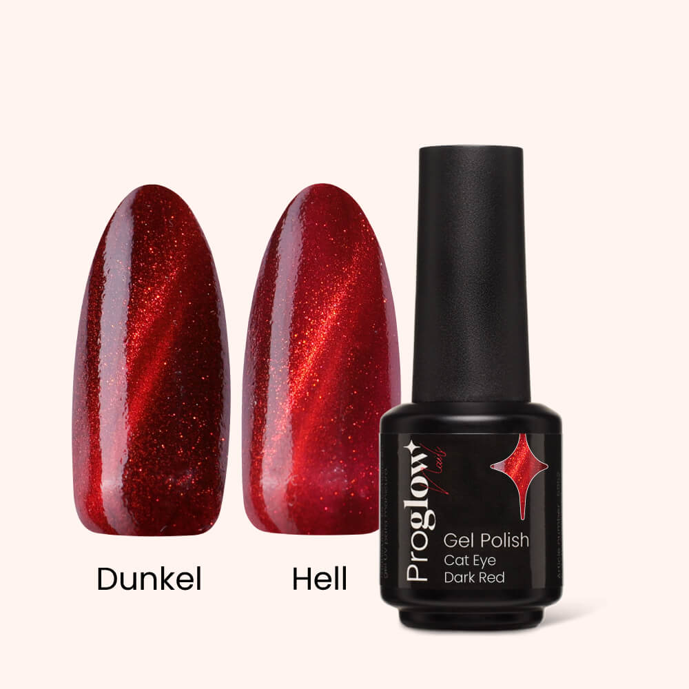 Gel Polish Shellac Cat Eye Dark Red