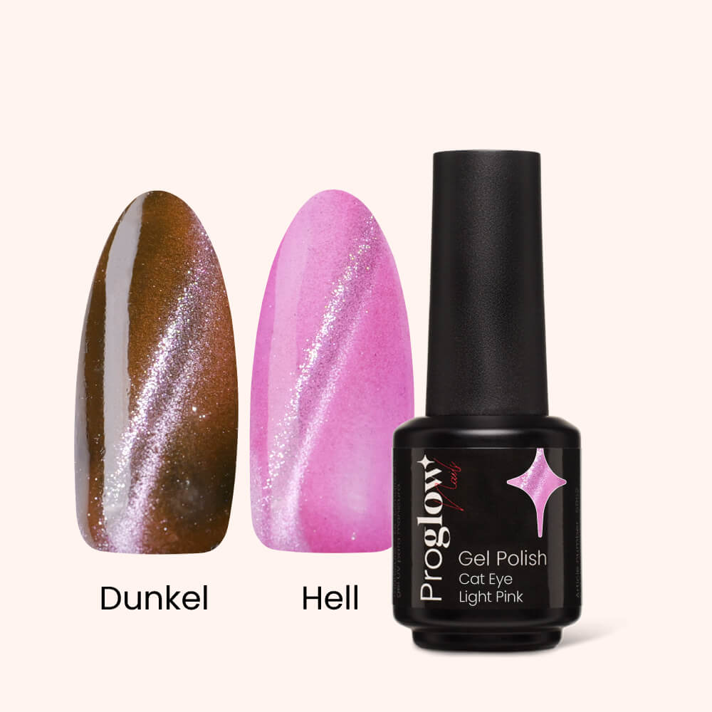 Gel Polish Shellac Cat Eye Light Pink