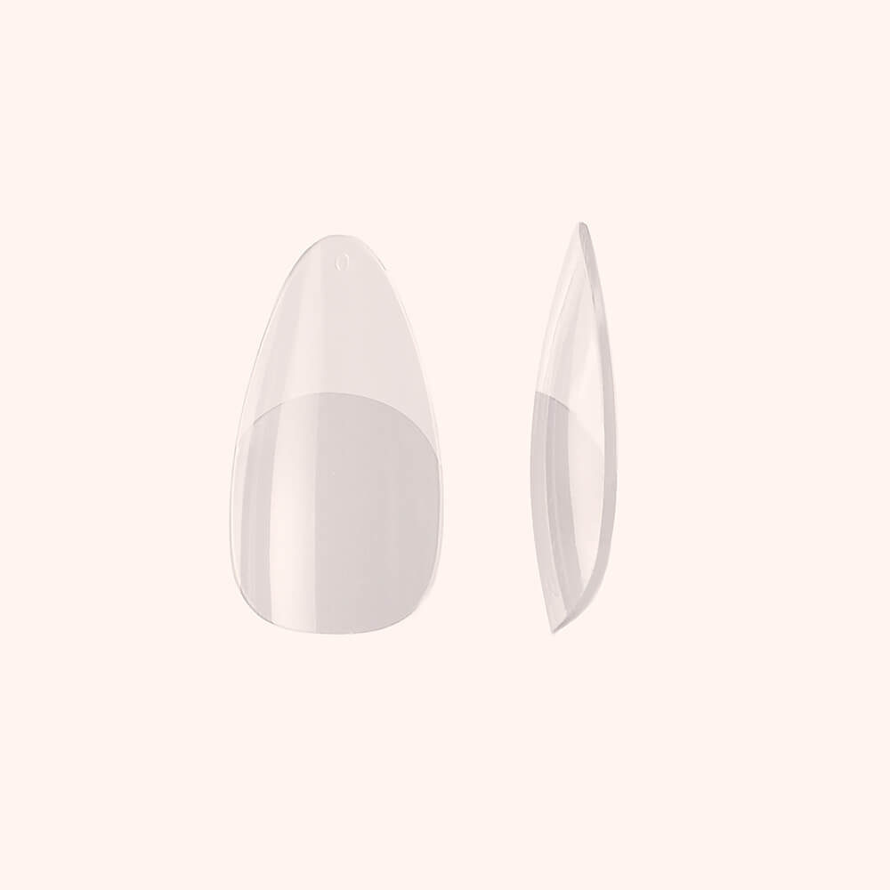 Soft Gel Nail Tips Half Buffed Long Almond Shape 500