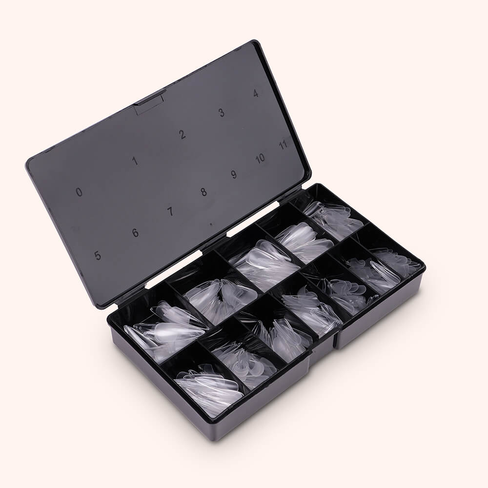 Soft Gel Nail Tips Half Buffed Stiletto Shape 500