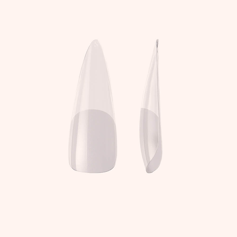 Soft Gel Nail Tips Half Buffed Stiletto Shape 500