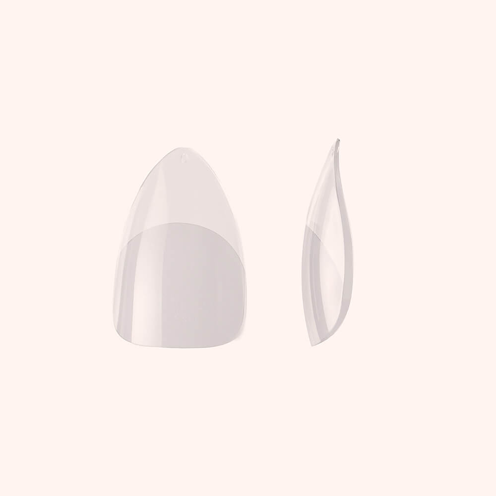 Soft Gel Nail Tips Half Buffed Short Almond Shape 500