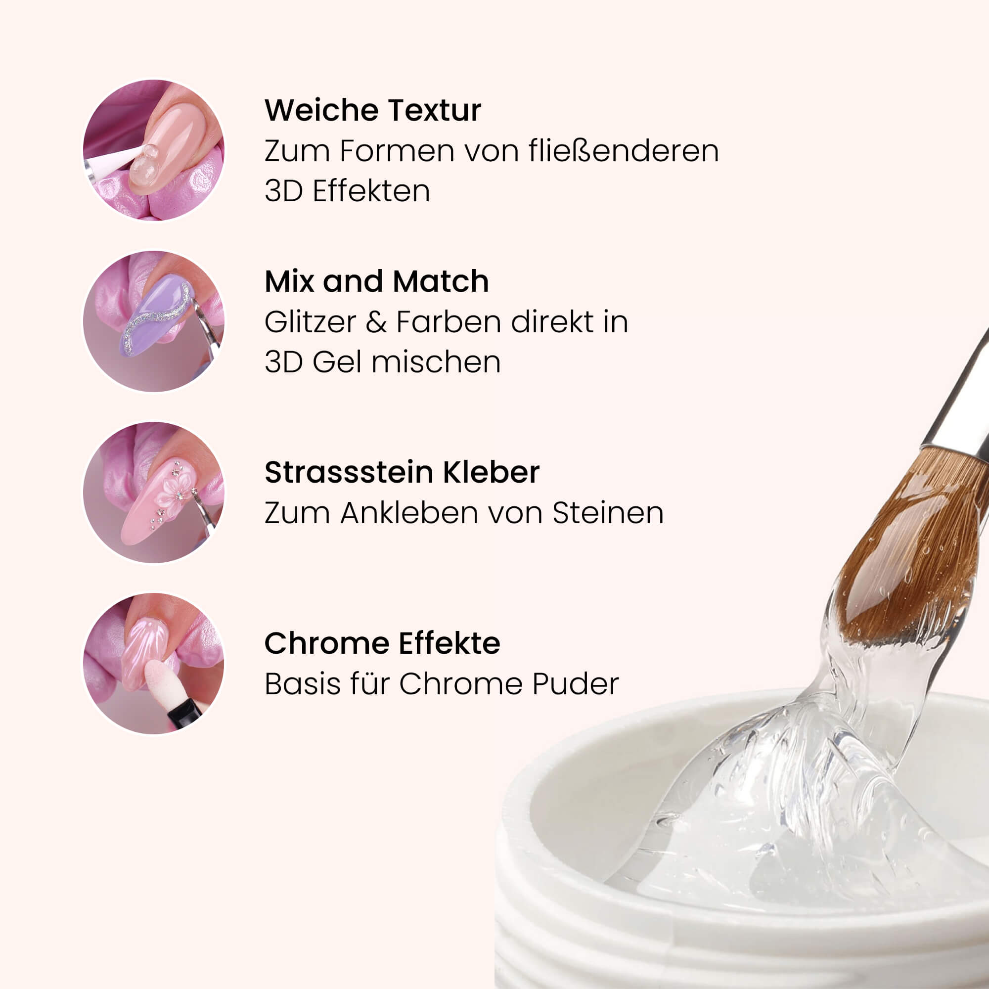 3D Nail Art Gel Zacht