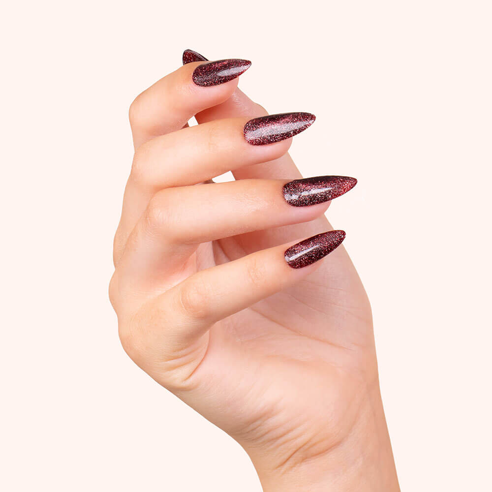 Gel Polish Shellac Flashing Cat Eye Merlot