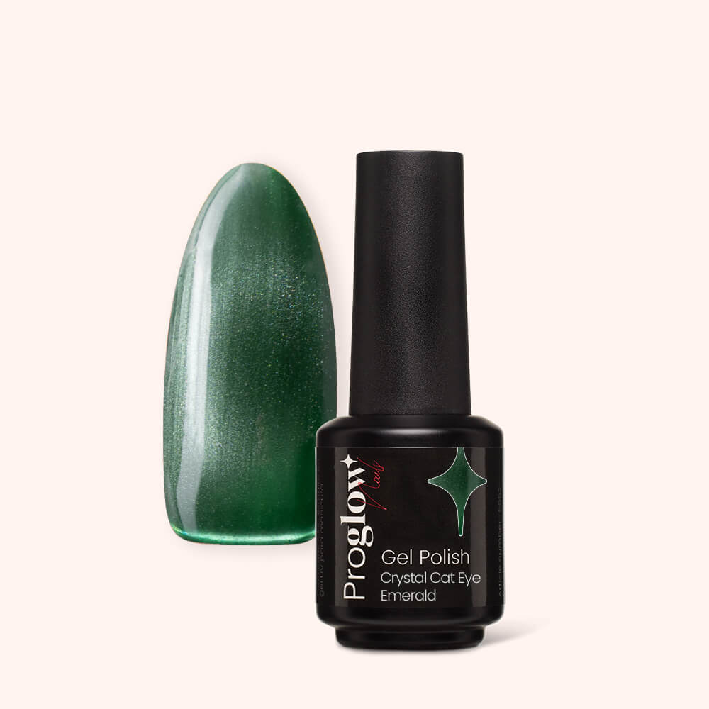 Gel Polish Gellak Kristal Cat Eye Emerald