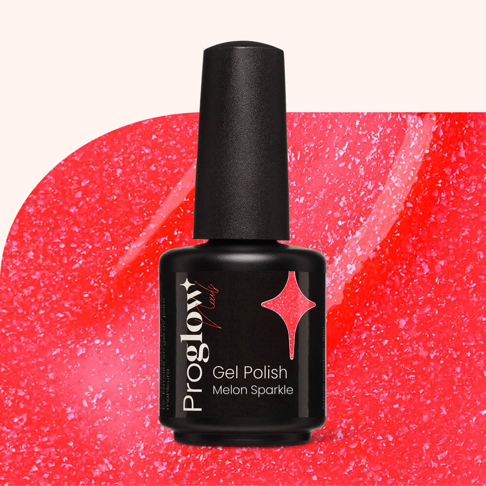 Gel Polish Shellac Melon Sparkle