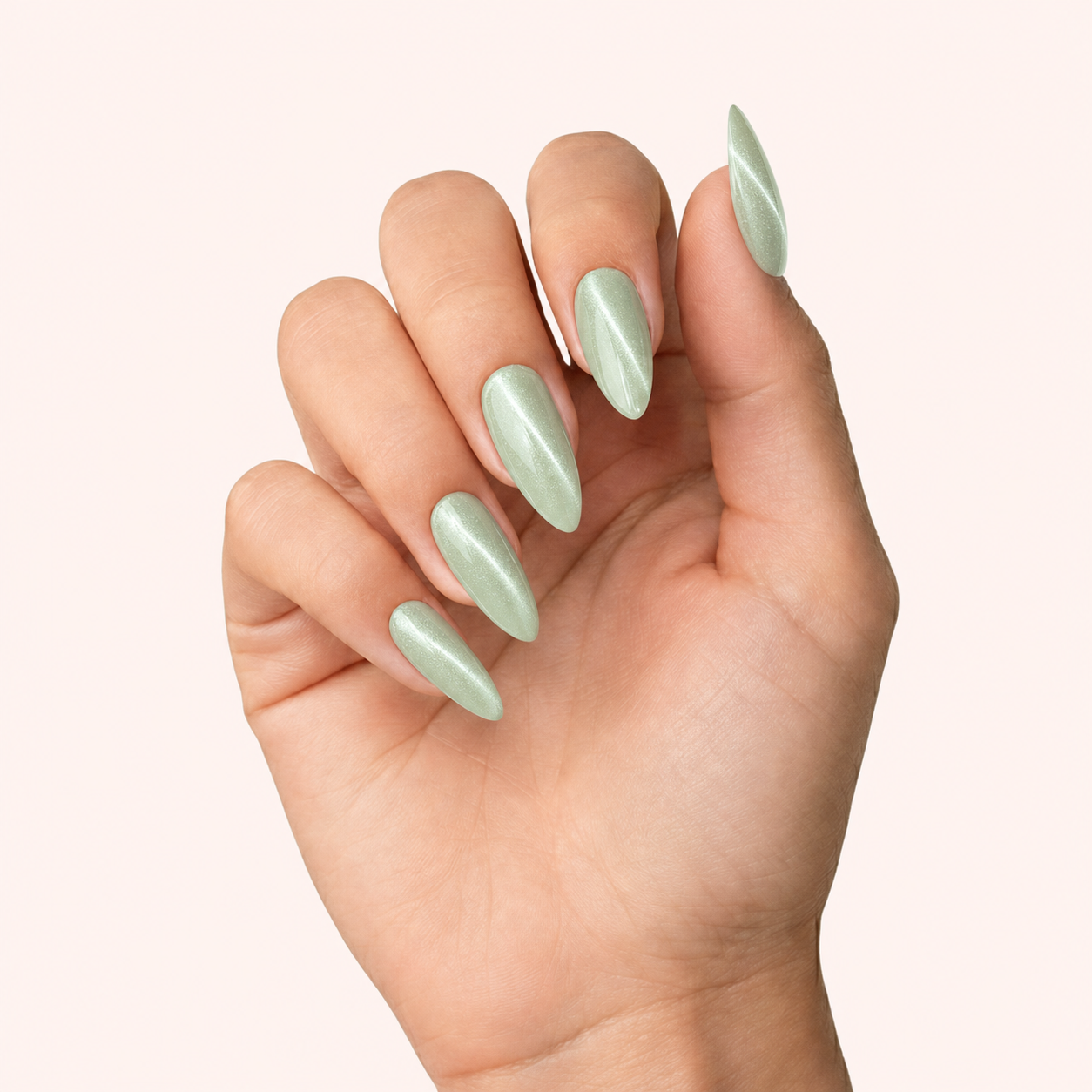 Gel Polish Gellak Soft Pastel Cat Eye Lime