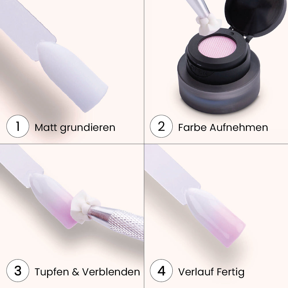 Ombré schellak in een potje donker violet