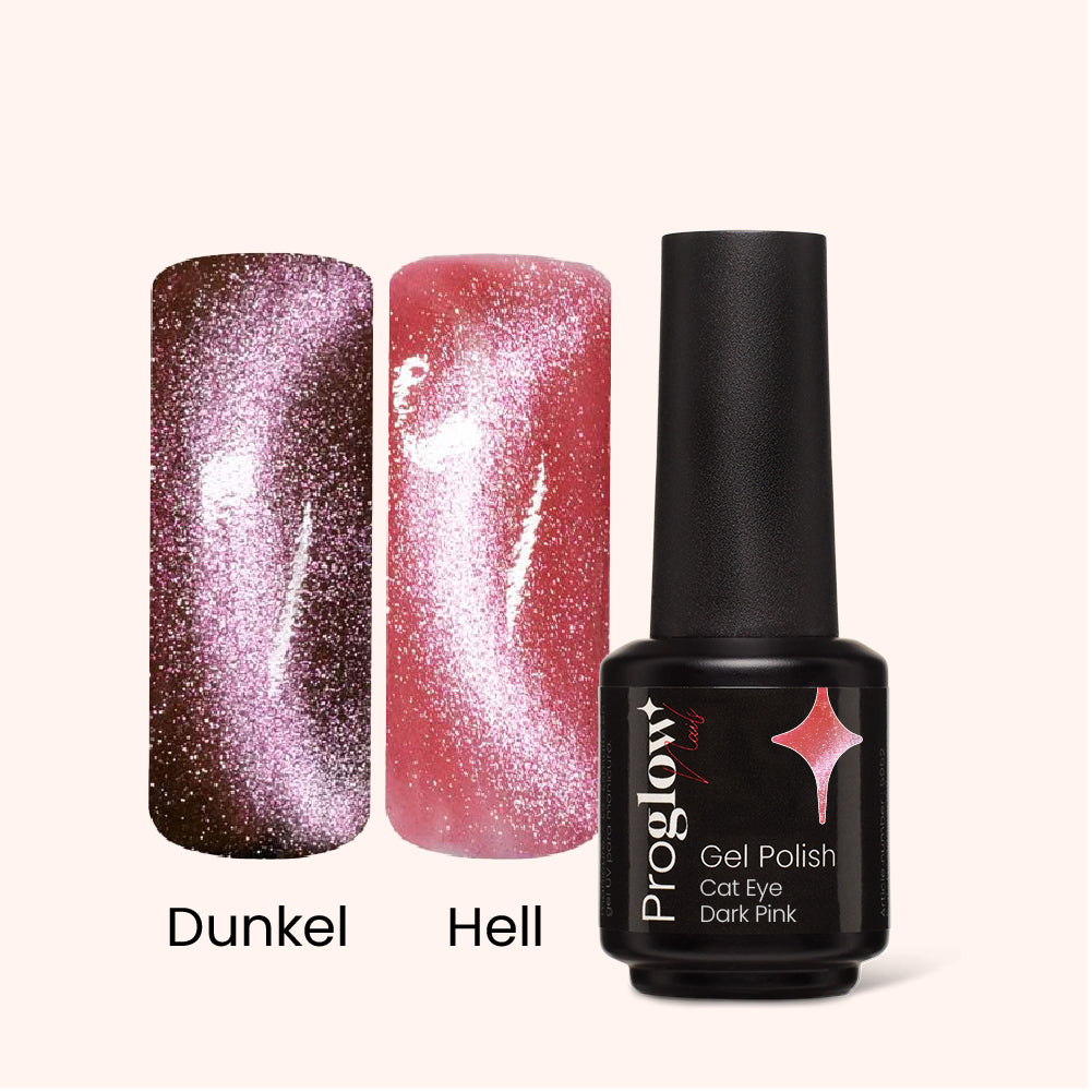 Gel Polish Shellac Cat Eye Dark Pink