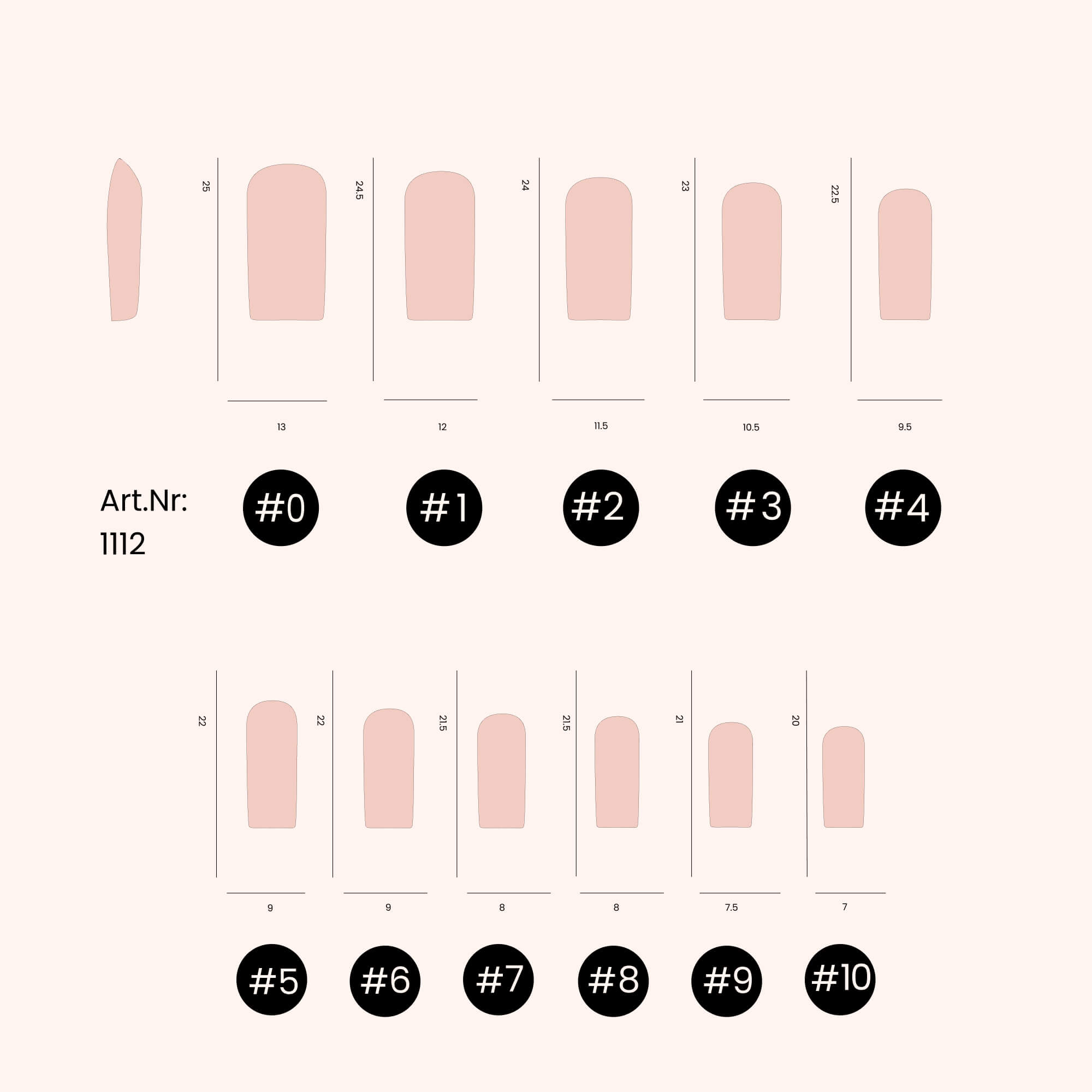 Soft Gel Nail Tips Standard/Square Shape 500 in Tipbox
