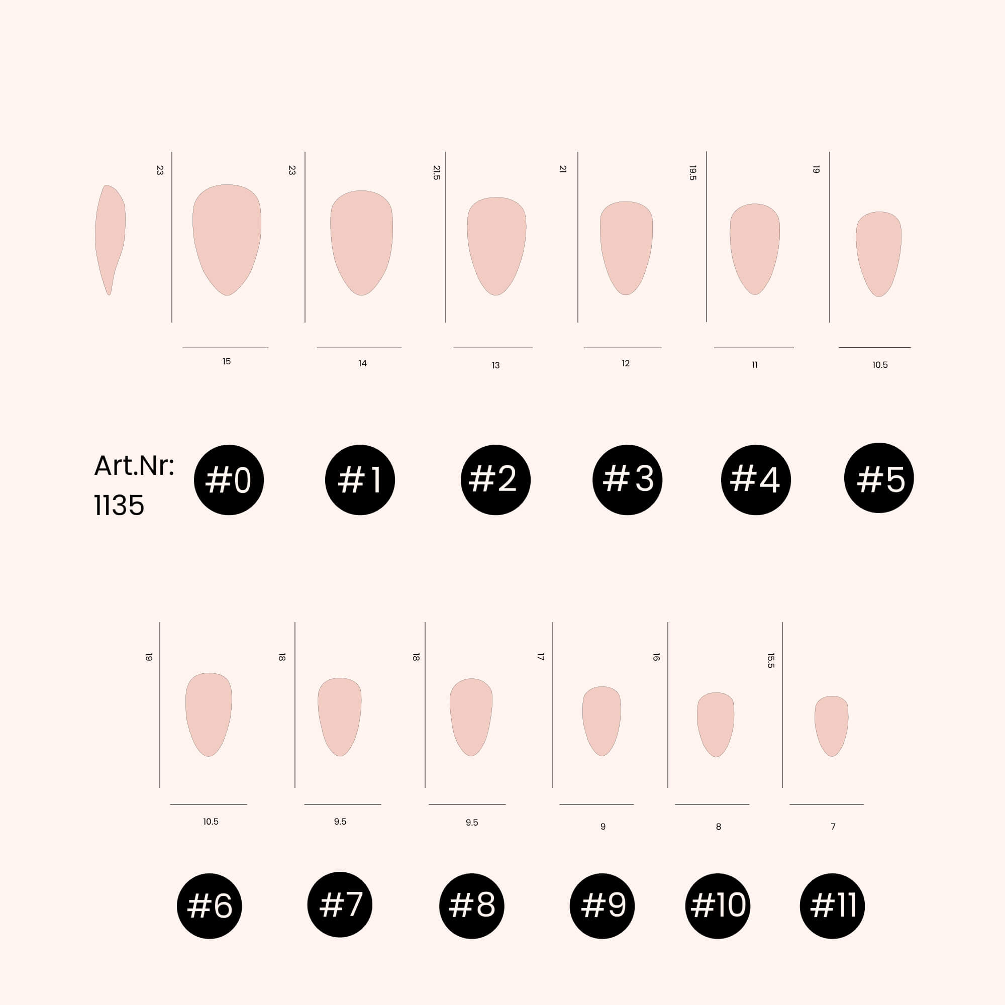 Soft Gel Nail Tips Short Almond Shape 500 in Tipbox