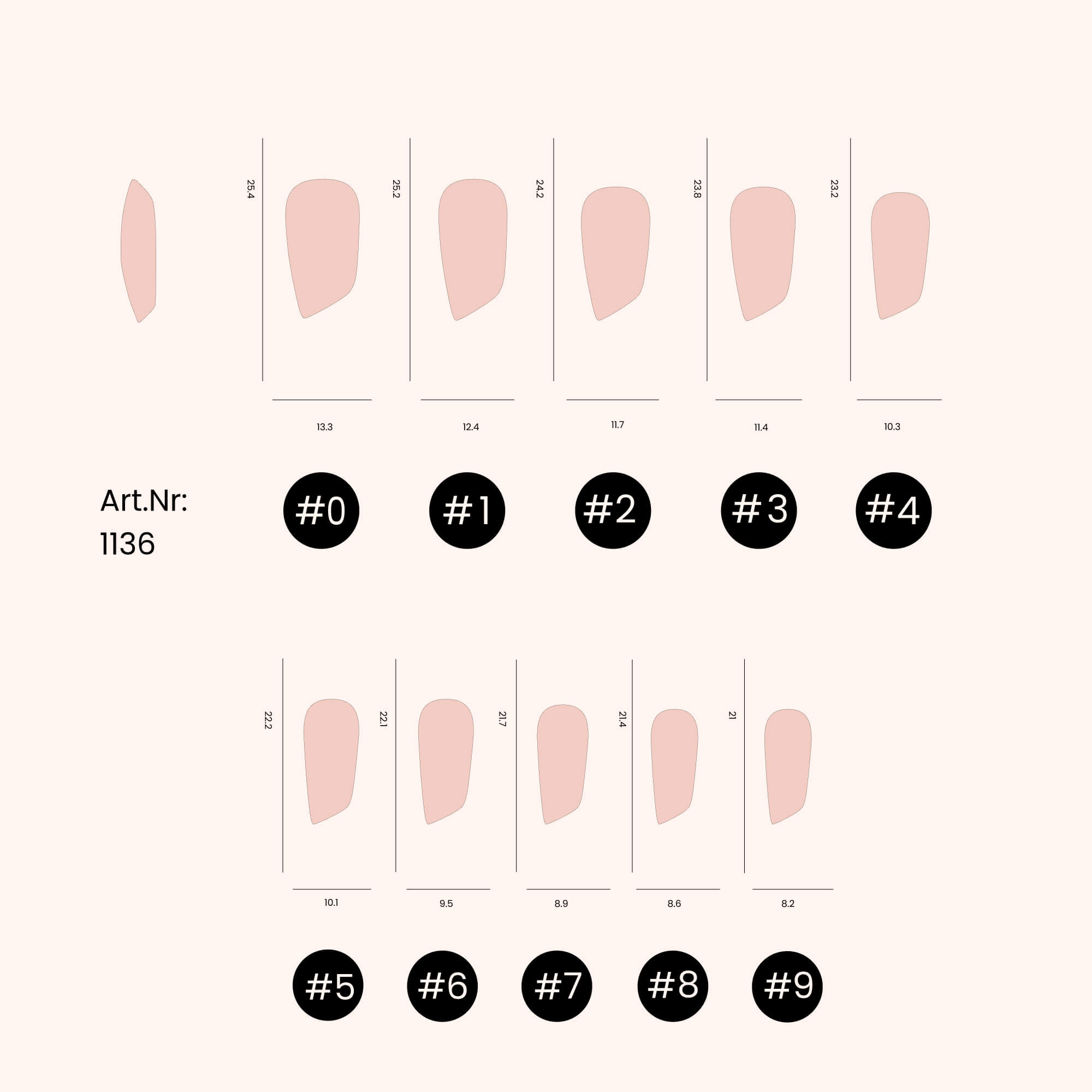 Soft Gel Nail Tips Lipstick Shape 500 in Tipbox