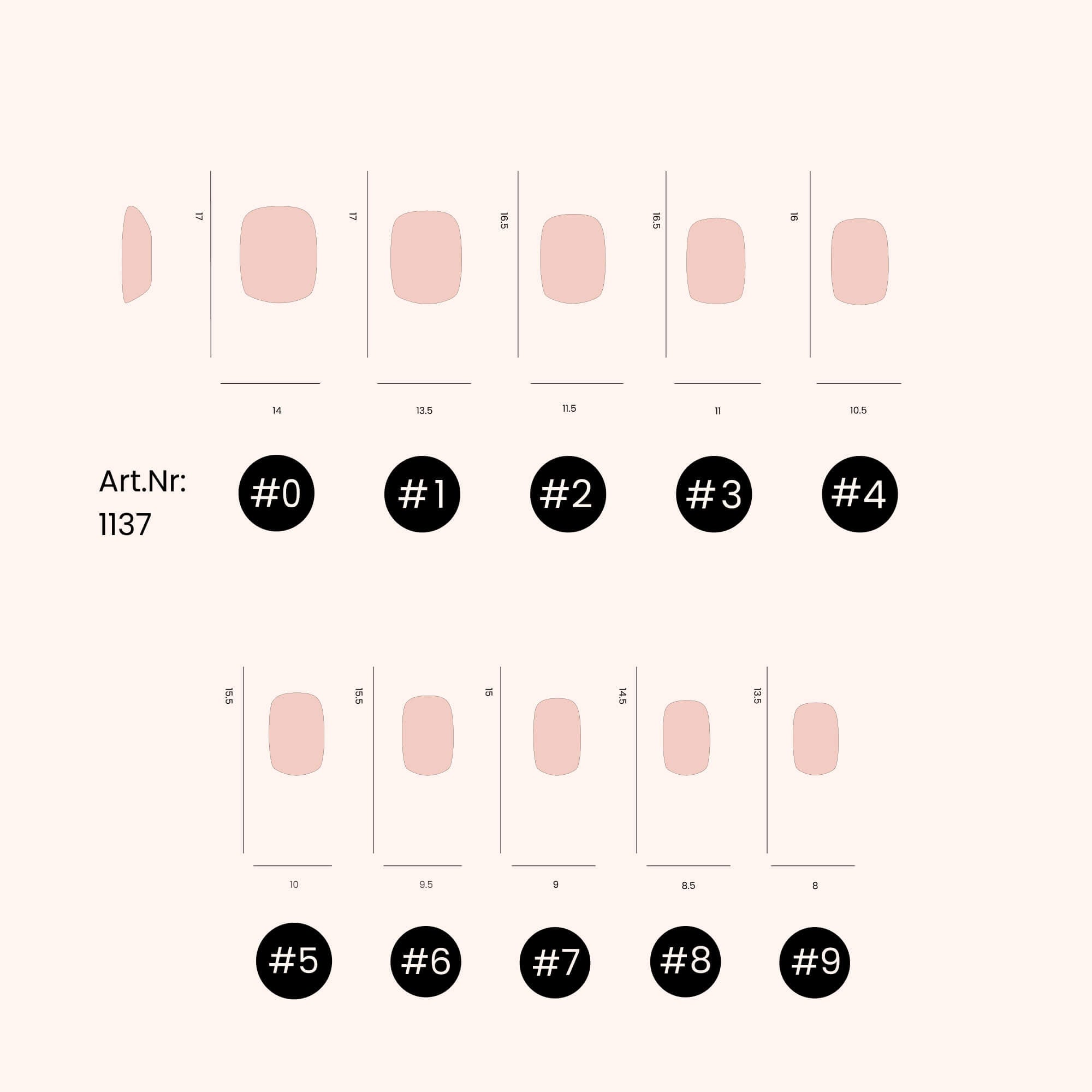 Soft Gel Nail Tips Short Square Shape 500 in Tipbox