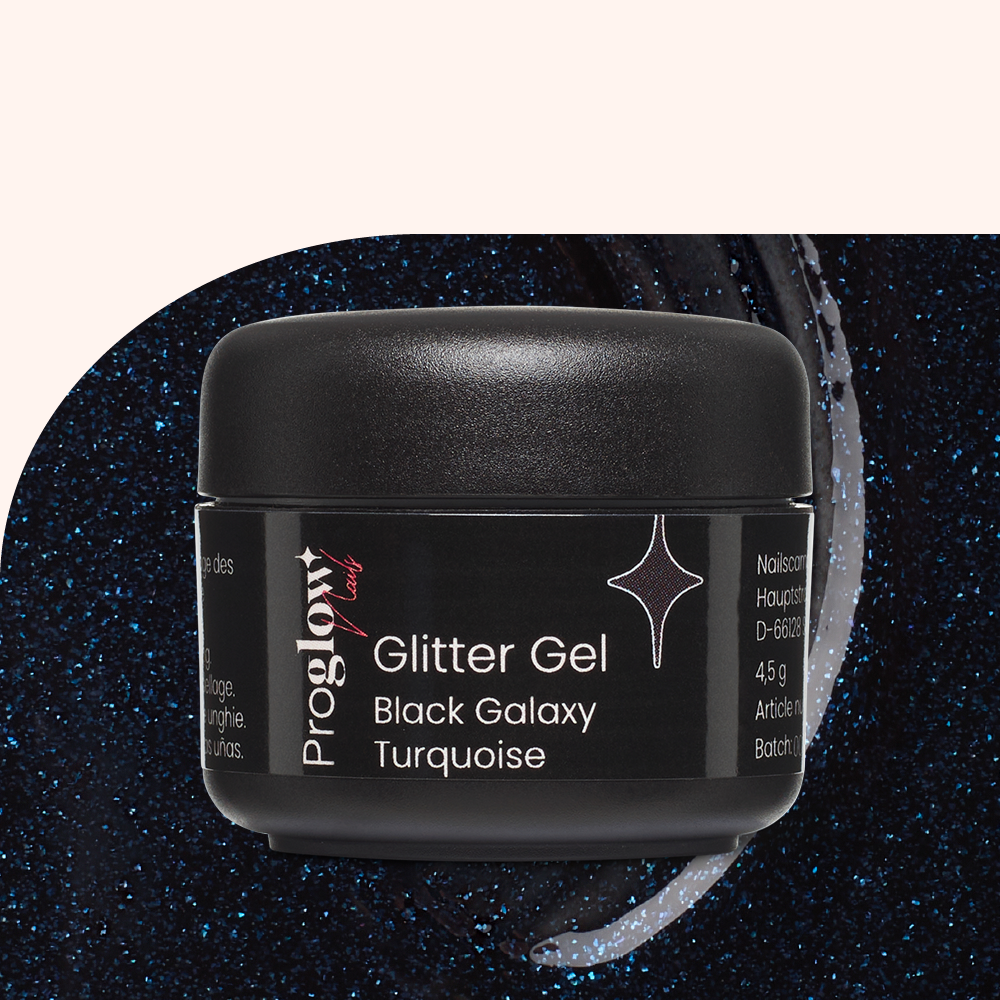 Glitter Gel Black-Galaxy Turquoise