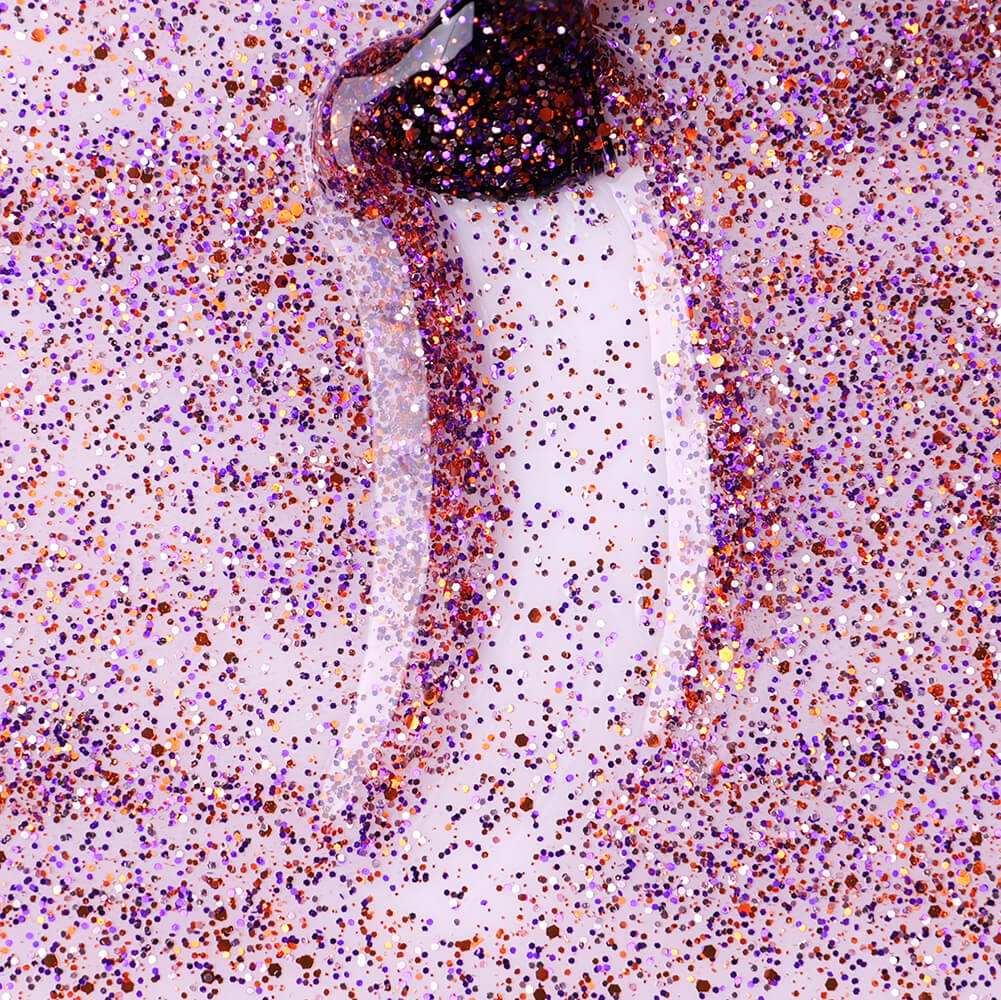 Gel Polish Gellak Pink-Purple-Orange Glitter