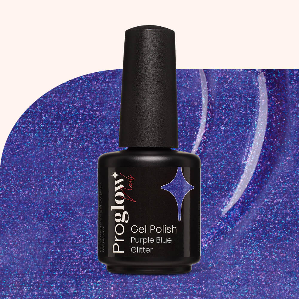 Gel Polish Gellak Purple Blue Glitter