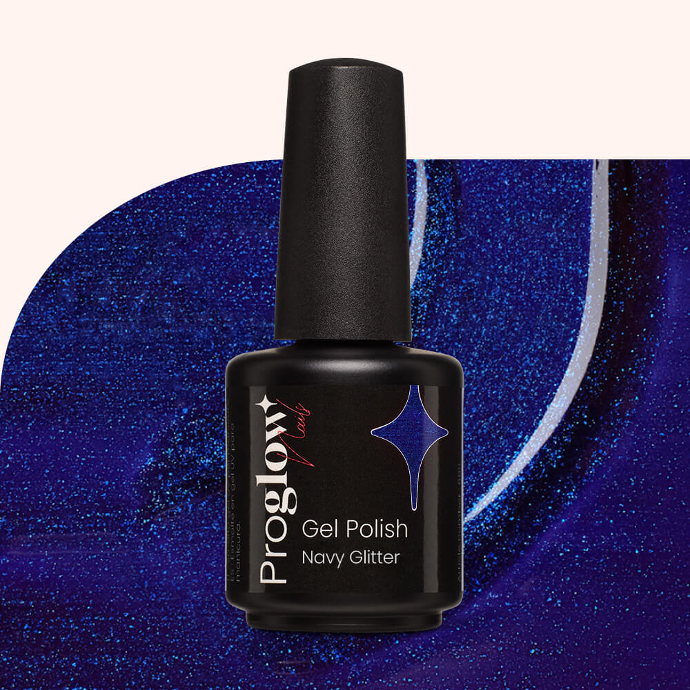 Gel Polish Gellak Navy Glitter