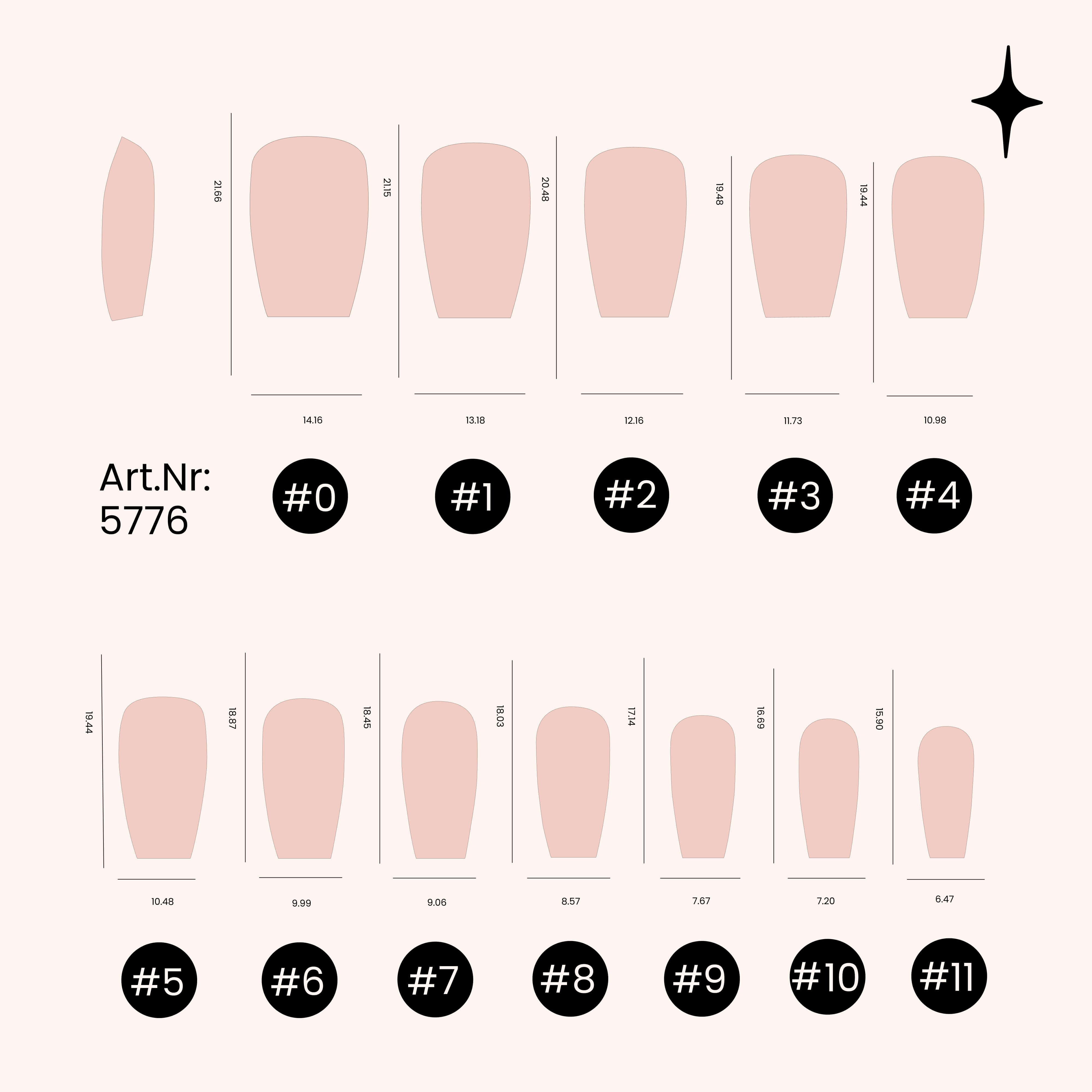 Soft Gel Nail Tips Short Cut/Short Coffin Shape 504 in Tipbox