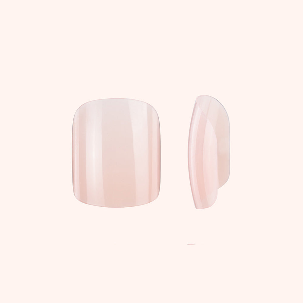 Soft Gel Nail Tips Short Square Shape Sweet Rose 120 in Tipbox 2