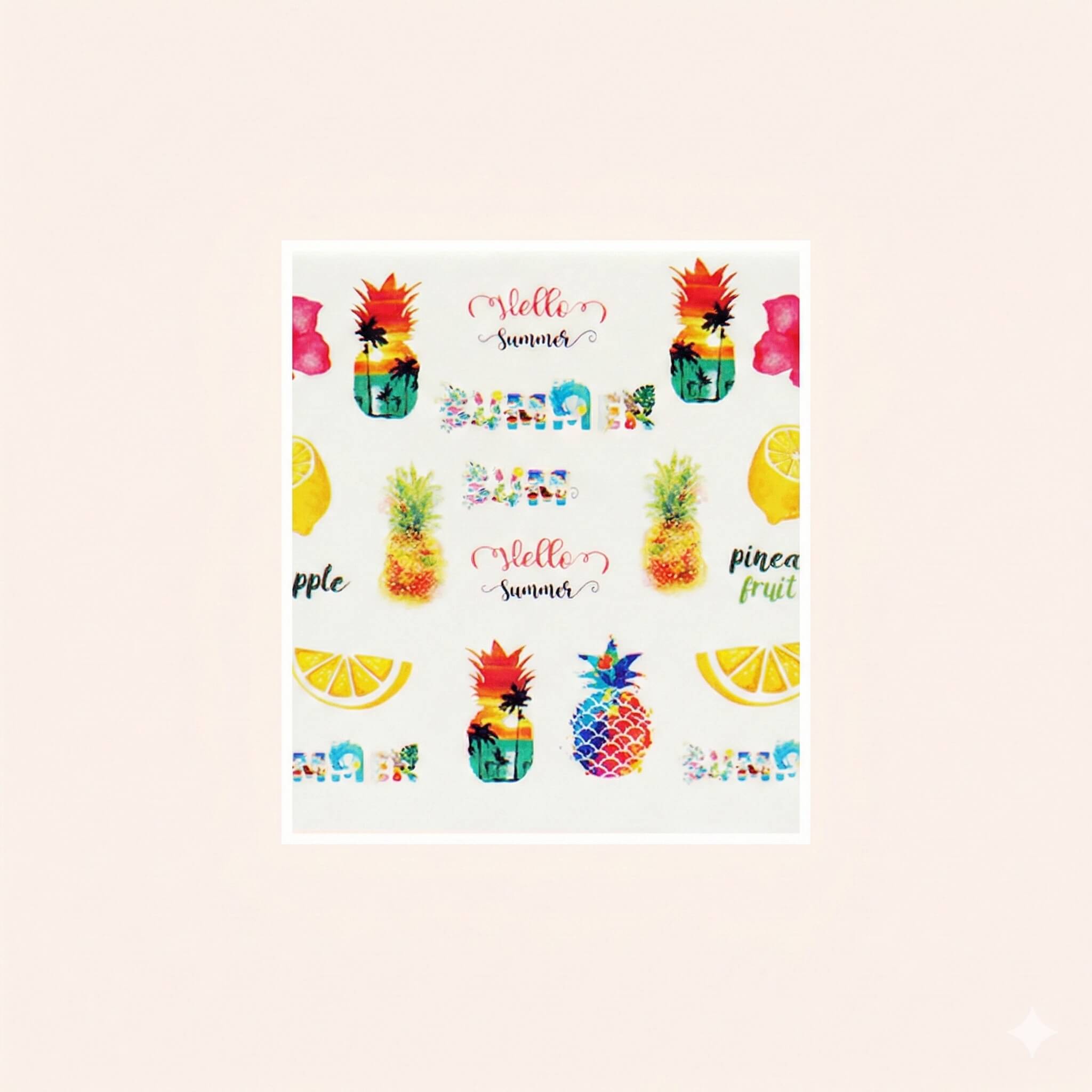 Water Decal Pineapple