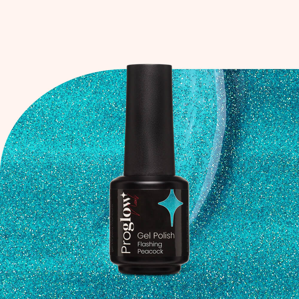 Gel Polish Gellak Flashing Blue Peacock