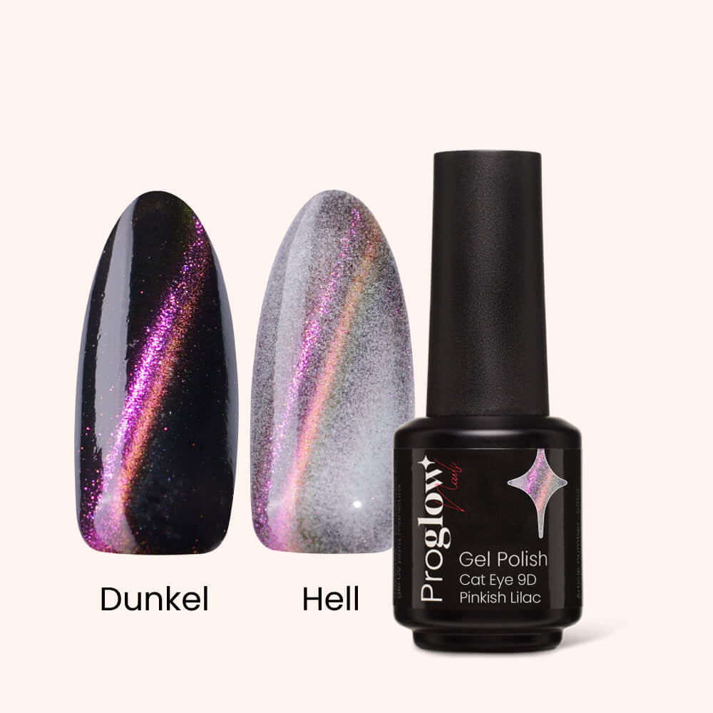 Gel Polish Shellac Cat-Eye 9D Pinkish Lilac