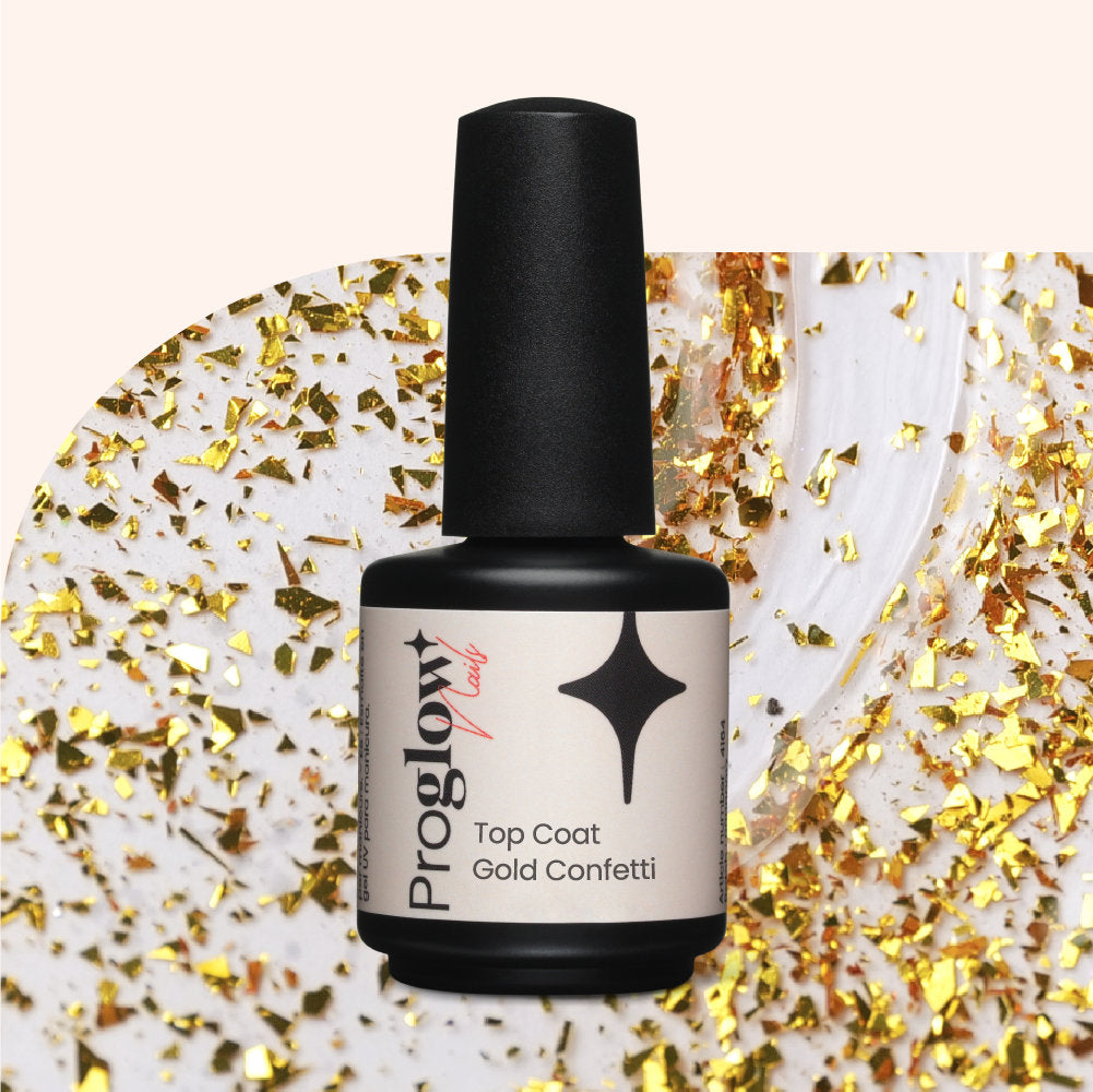 Top Coat Gold Confetti