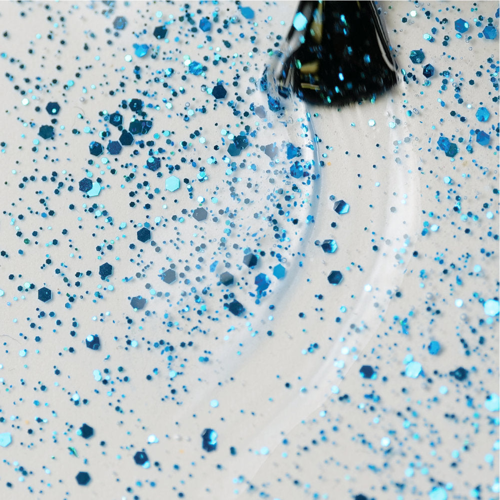 Top Coat Blue Confetti