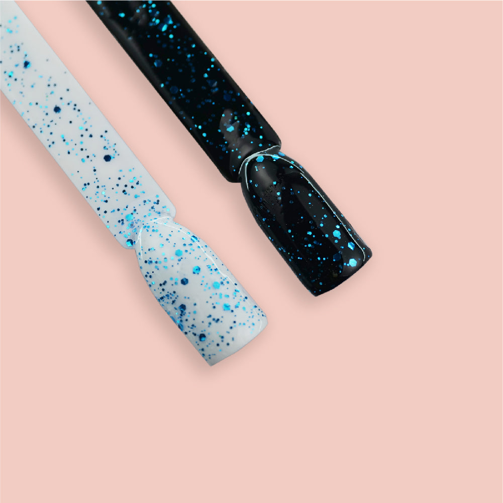 Top Coat Blue Confetti