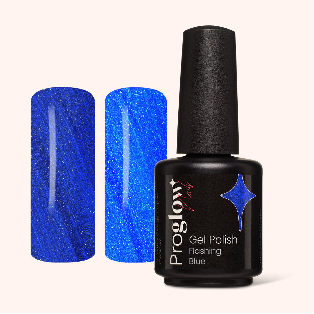 Gel Polish Flashing Blue