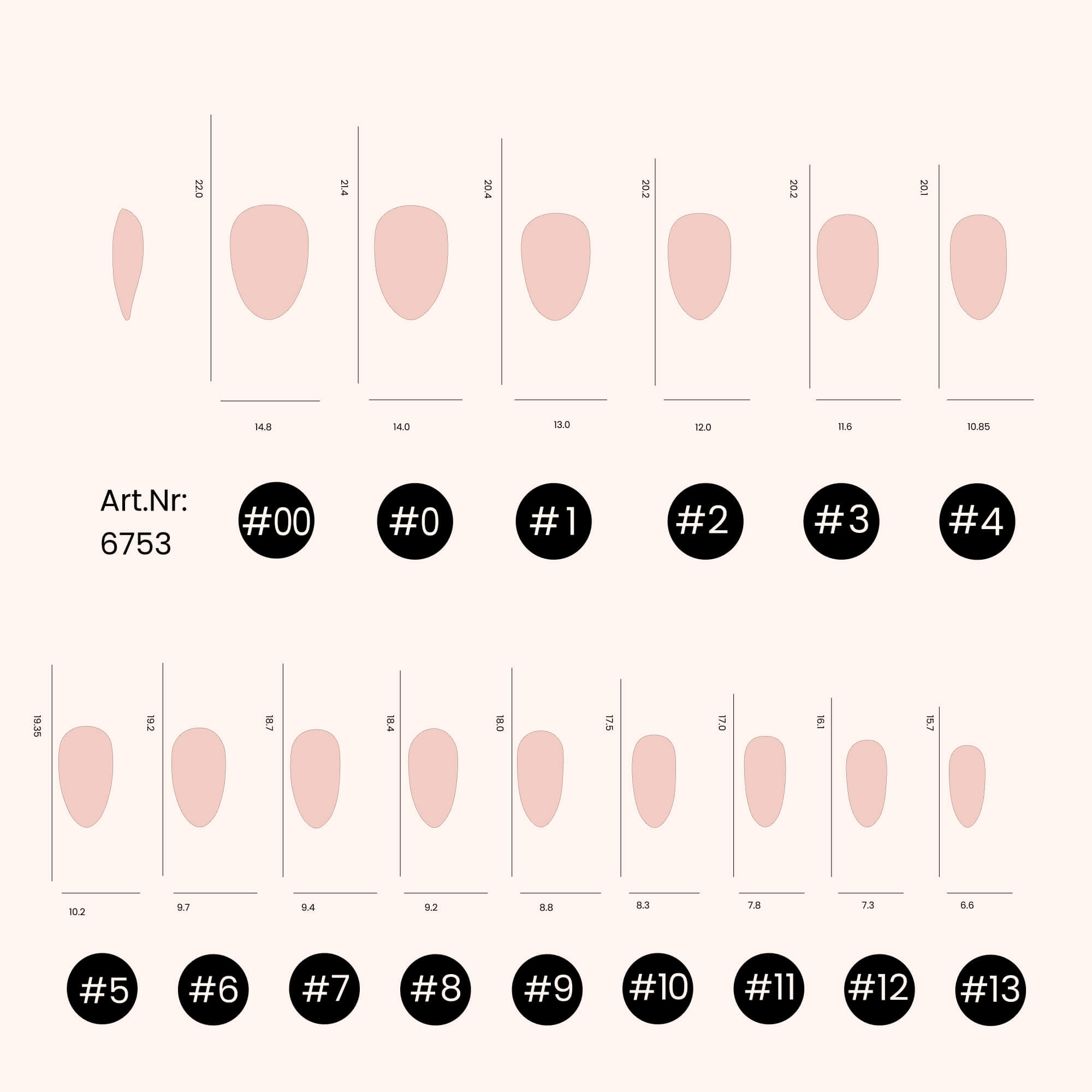 Soft Gel Nail Tips C-Curve Short Almond 600