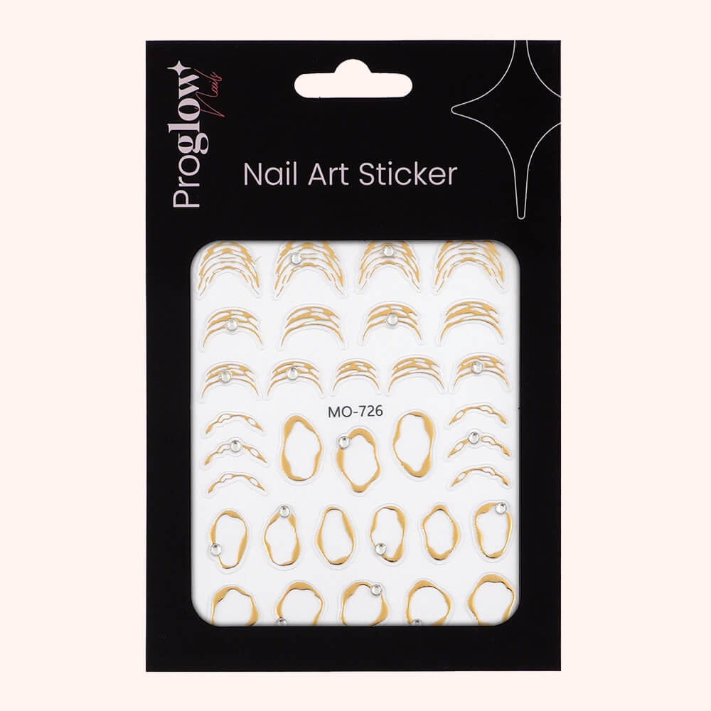 Nail Sticker Chrome Gold