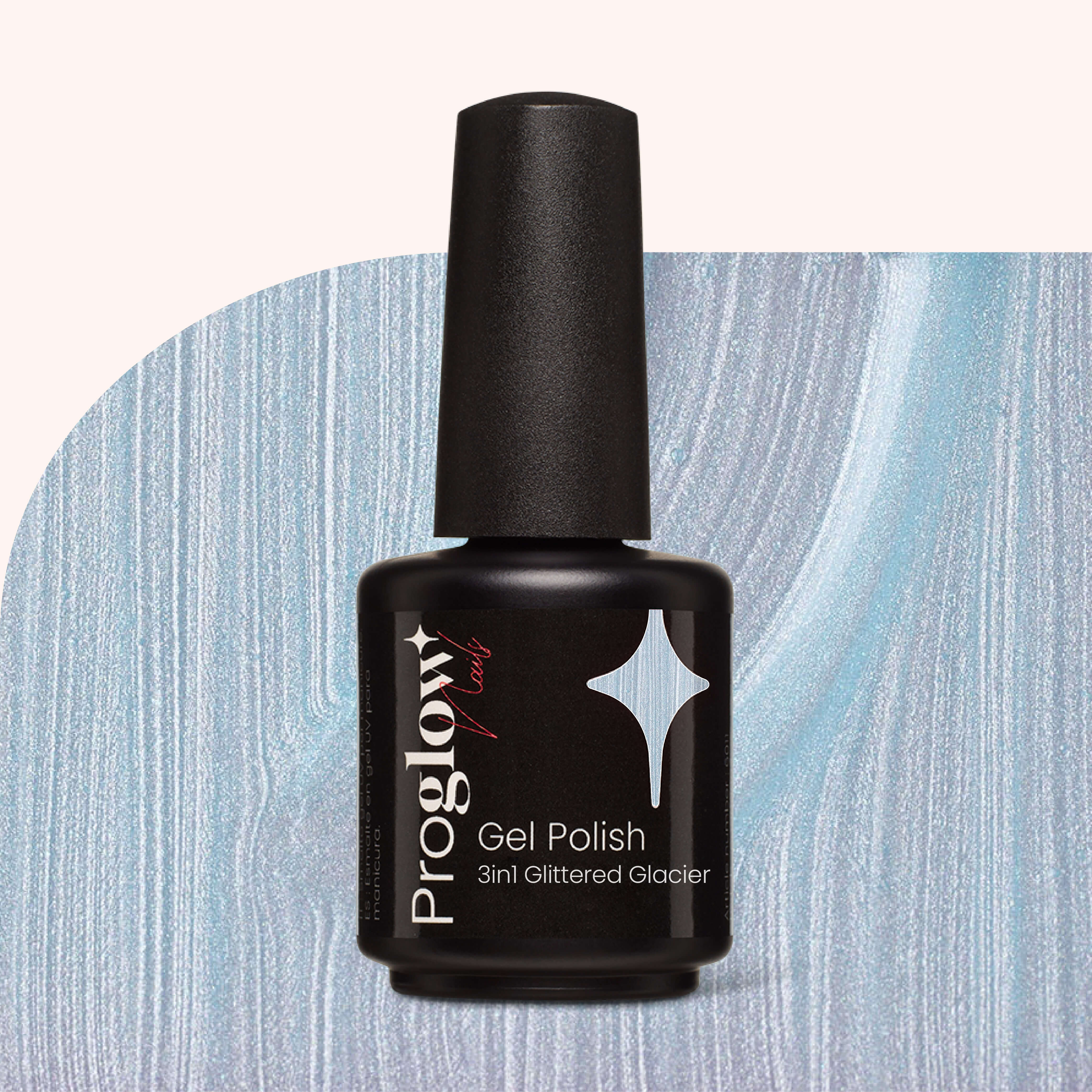 Gel Polish Gellak 3-in-1 No Wipe Glittered Glacier