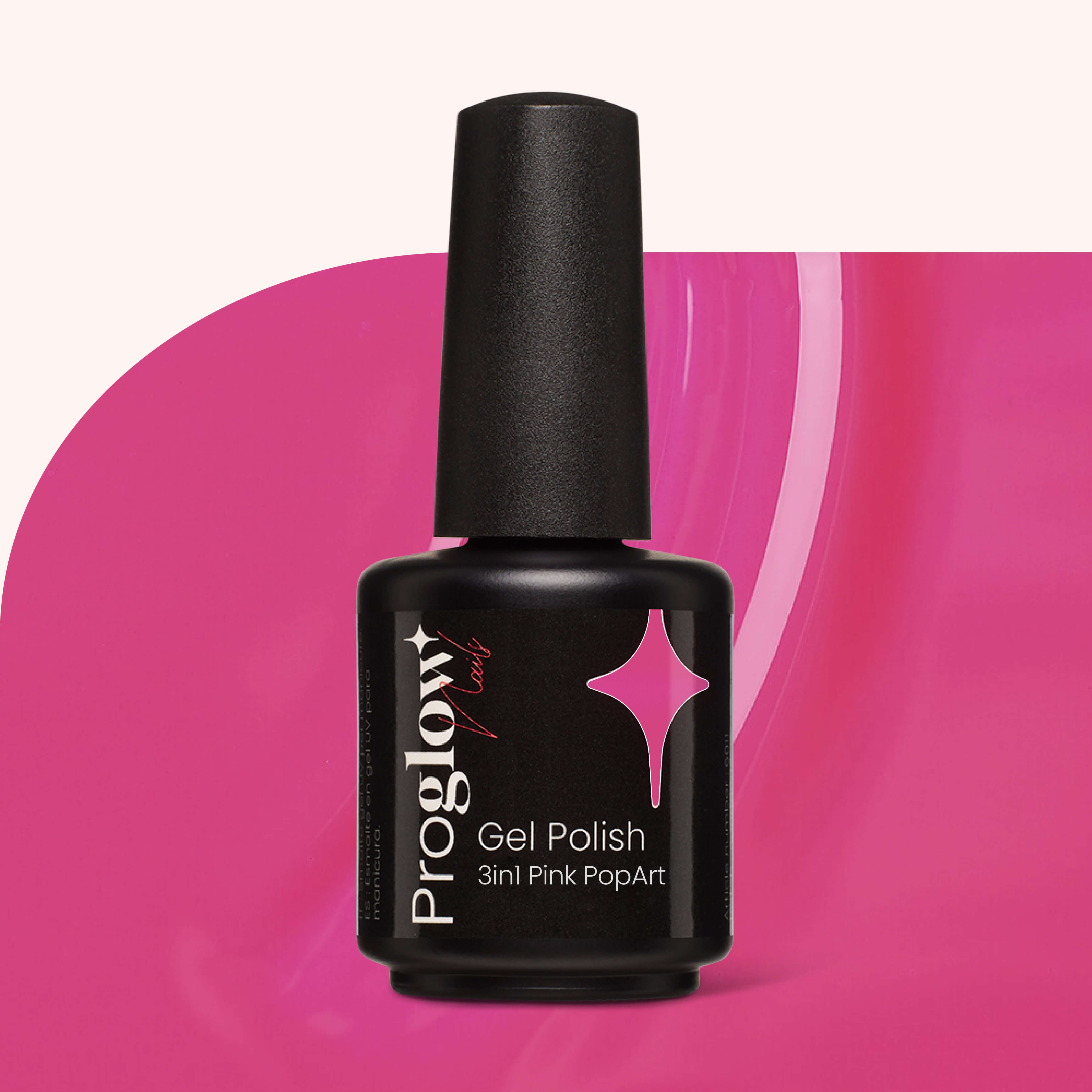 Gel Polish Gellak 3-in-1 No Wipe Pink PopArt