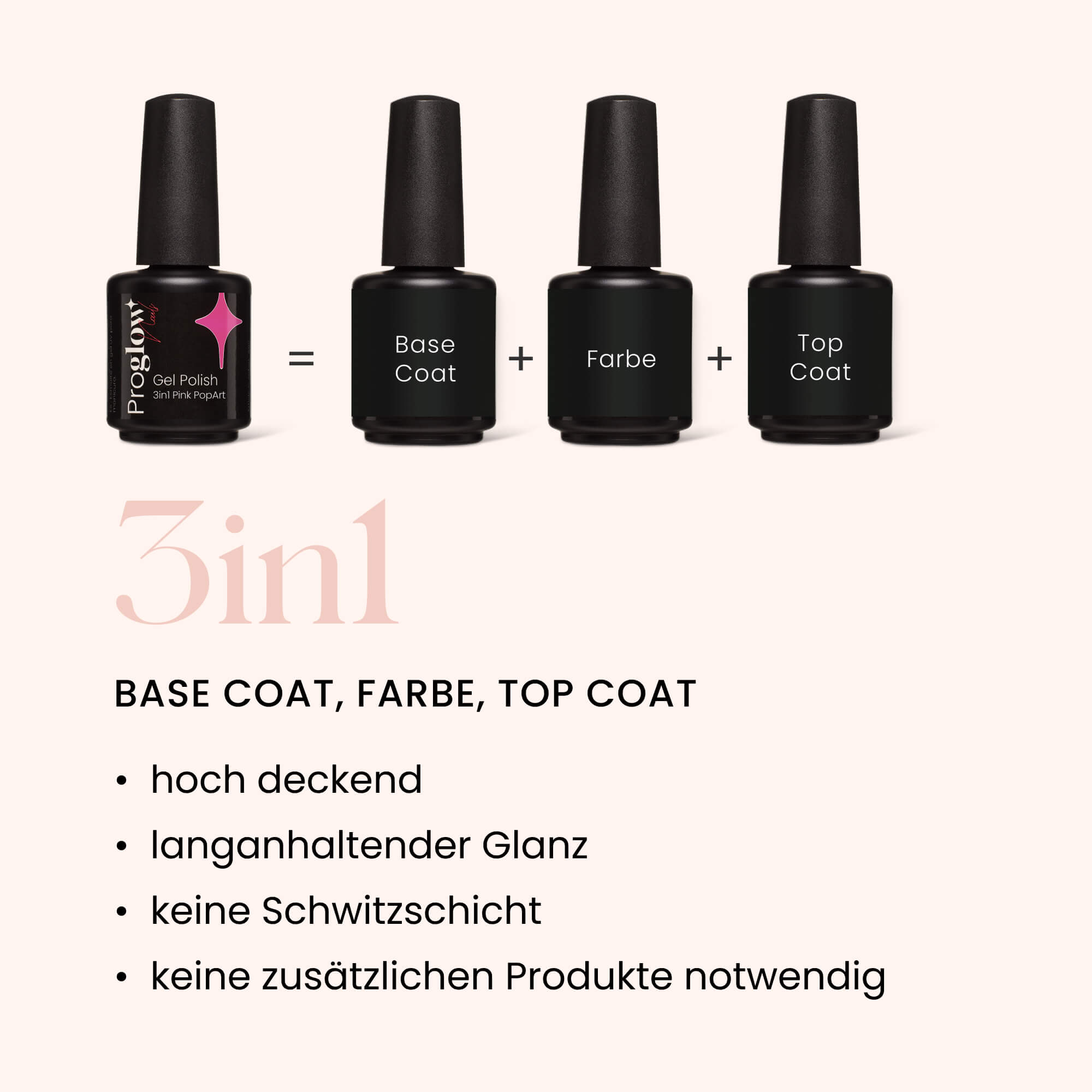 Gel Polish Shellac 3in1 No Wipe Pink PopArt
