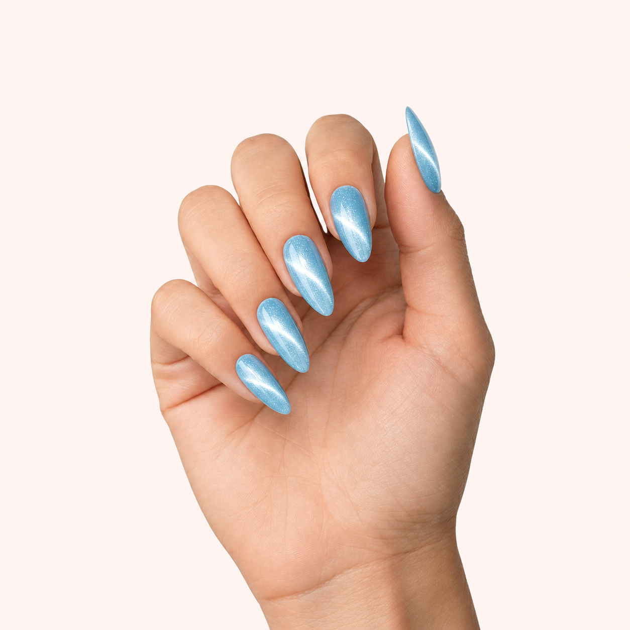 Gel Polish Gellak Soft Pastel Cat Eye Aqua
