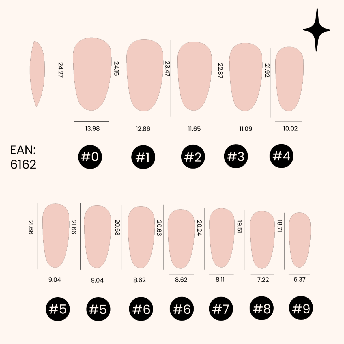 Soft Gel Nail Tips Medium Oval 500 pcs.